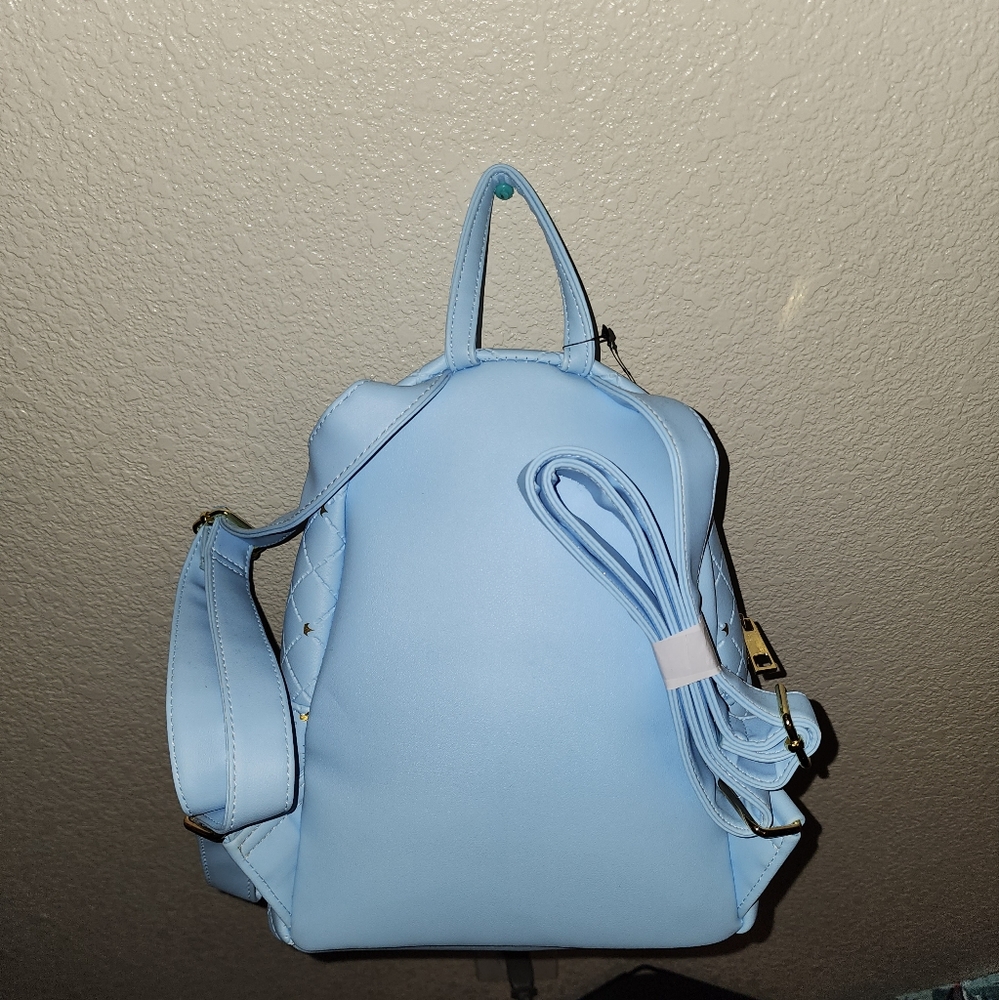 NWT Loungefly Disney Cinderella Castle Faux Quilted Mini backpack - Picture 2 of 2